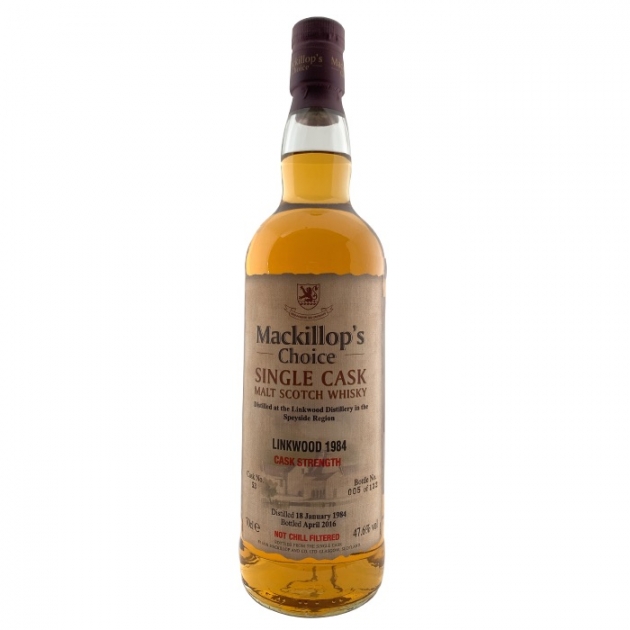 Mackillop’s Choice LINKWOOD 1984 Single Cask Malt Scotch Whisky