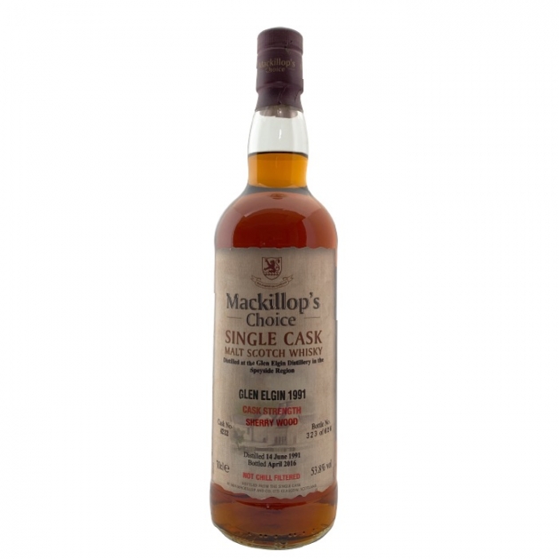 Mackillop’s Choice GLEN ELGIN 1991 Single Cask Malt Scotch Whisky